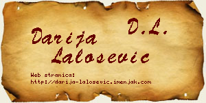Darija Lalošević vizit kartica